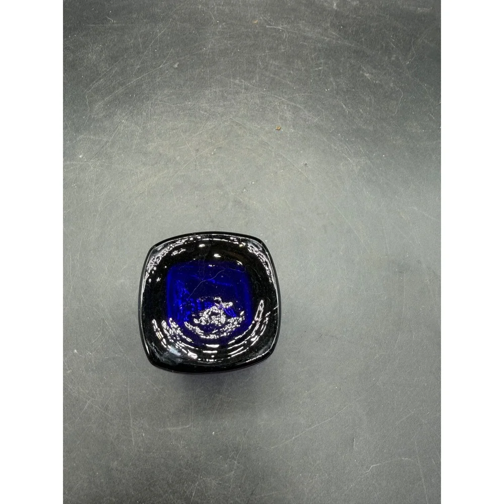Romana Sambuca Cobalt Blue Glass Shot Glass Square Base Barware Collectible
